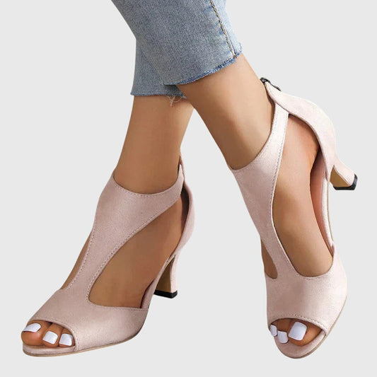 Image of Madison | Women's Peep Toe T-Strap Heels