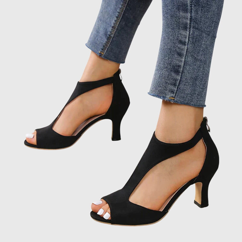 Image of Madison | Women's Peep Toe T-Strap Heels