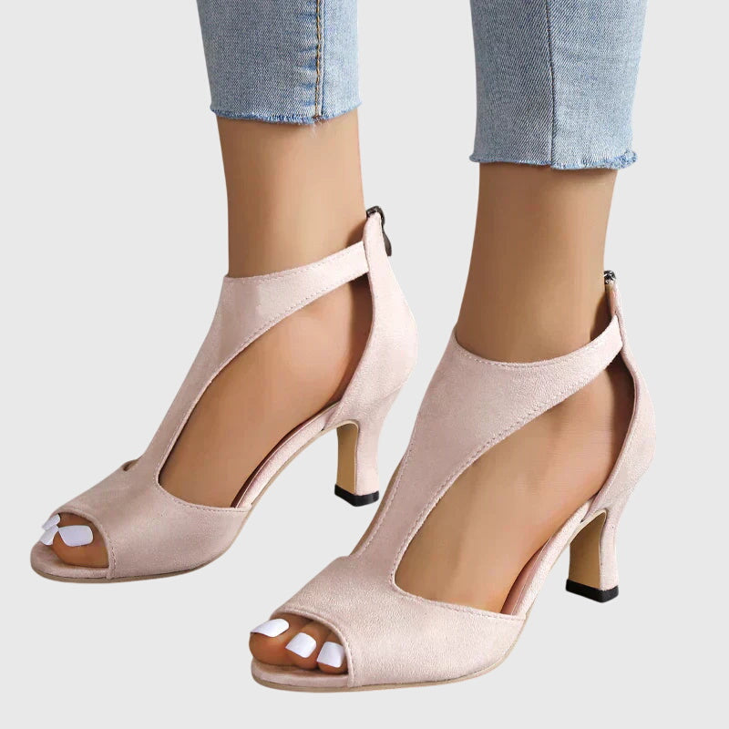 Image of Madison | Women's Peep Toe T-Strap Heels