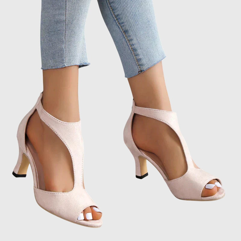 Image of Madison | Women's Peep Toe T-Strap Heels