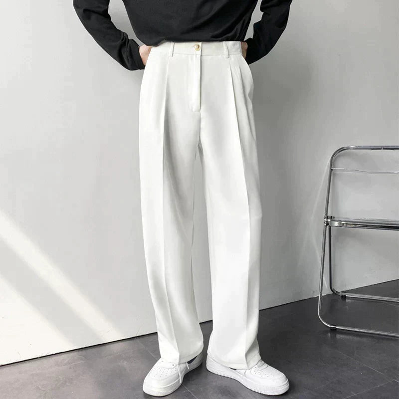 Image of Manuel | Men's Pleated Wide Leg Formal Pants