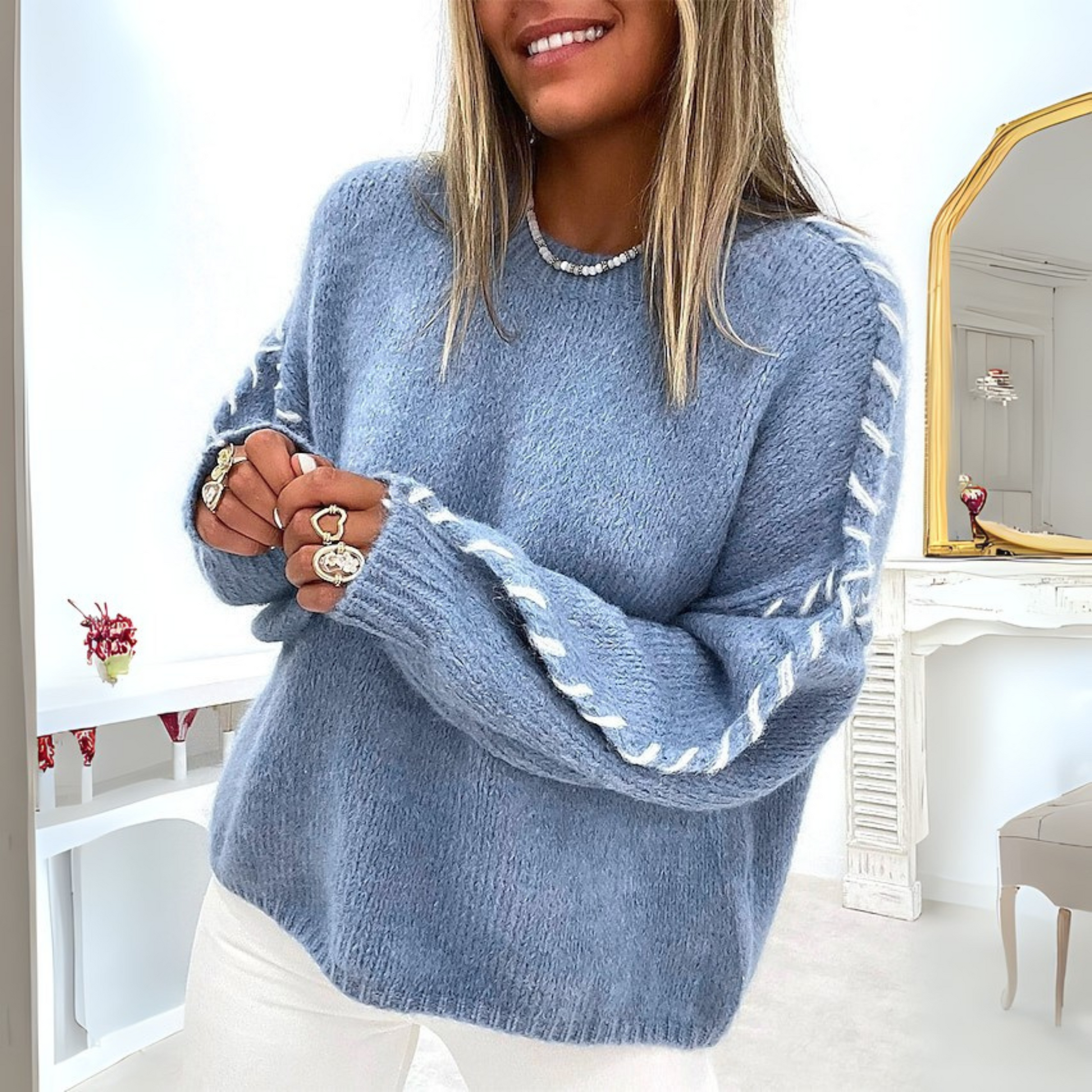 Image of Maria | Women's Oversized Crew Neck Sweater