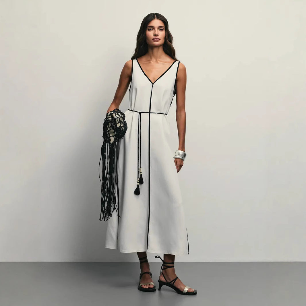 Image of Marjorie | Women's Sleeveless A-Line Midi Dress