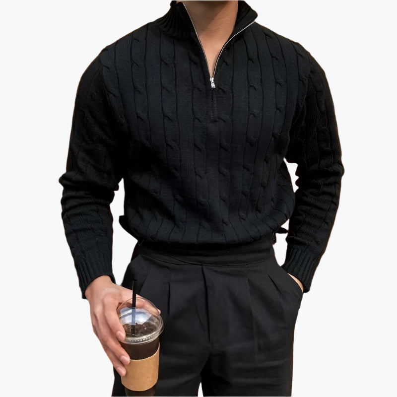 Image of Marvin | Men's Quarter-Zip Sweater
