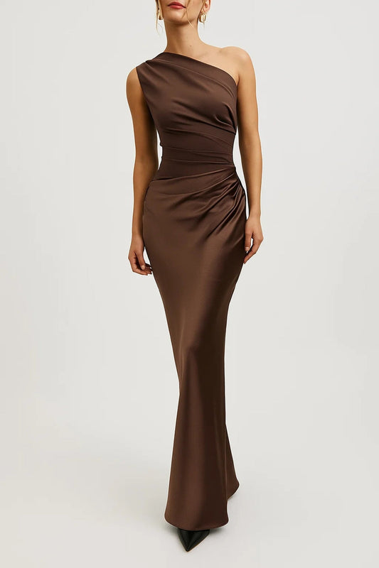 Image of Matilda | Women's One Shoulder Maxi Dress