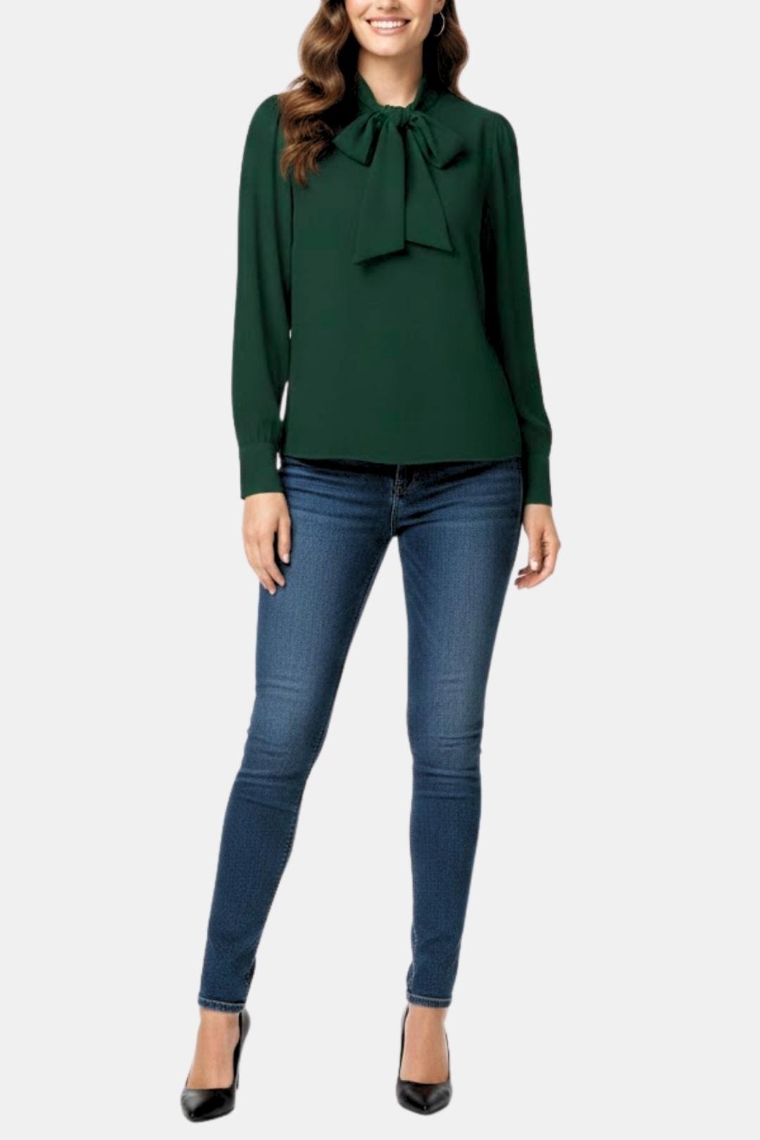 Image of Maureen | Women's Long Sleeve Tie Neck Blouse