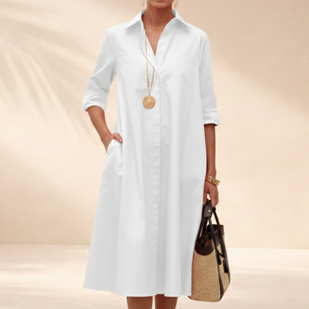 Image of Maya | Women's Button-Down Midi Dress