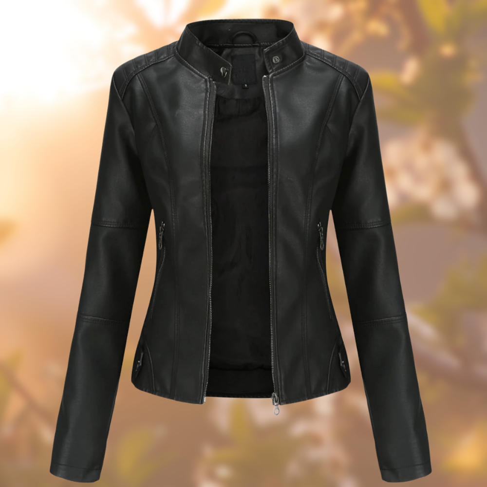 Image of Megan | Women's Fitted Biker Jacket