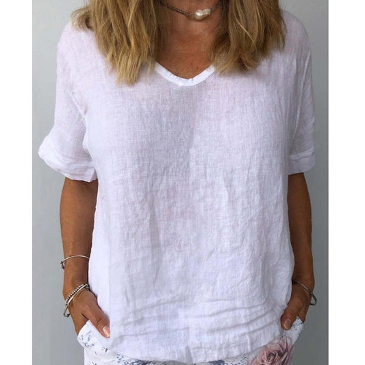 Image of Meredith | Women's Relaxed Fit V-Neck Top