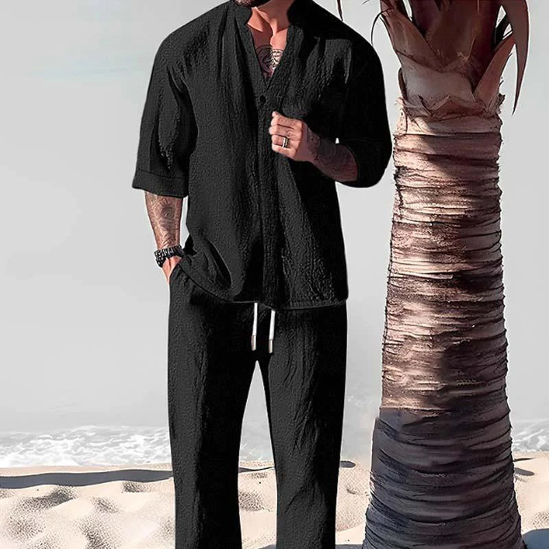 Image of Michael | Men's V-Neck Casual Set