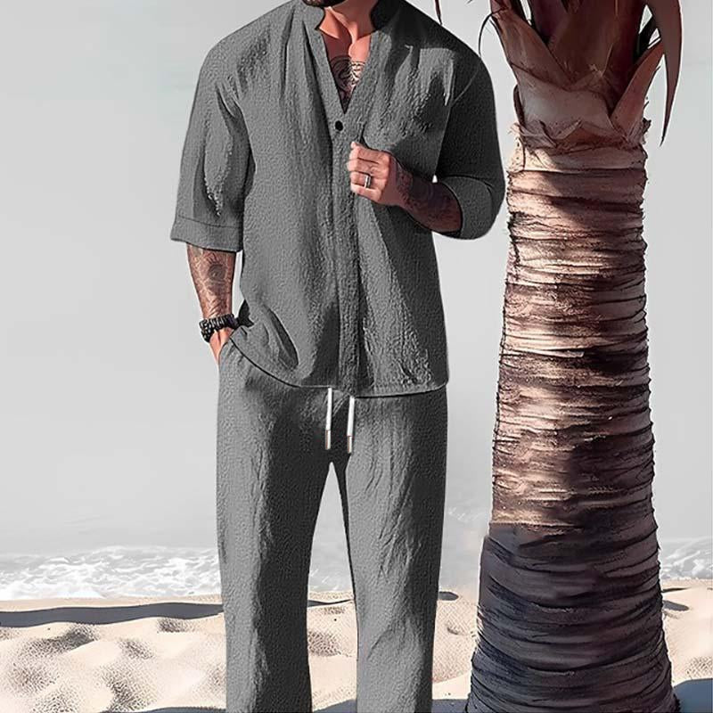 Image of Michael | Men's V-Neck Casual Set