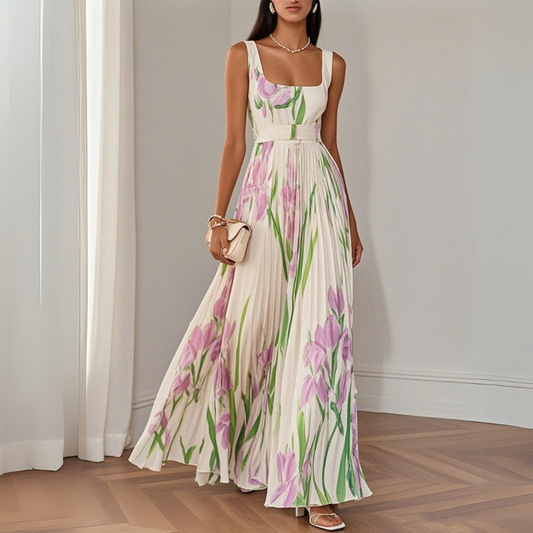 Image of Michele | Women's Sleeveless A-Line Maxi Dress