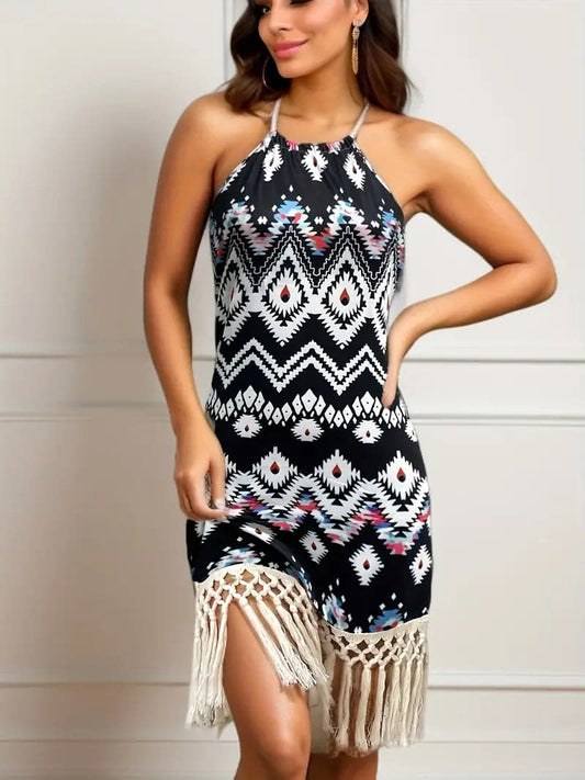 Image of Miranda | Women's Sleeveless Halter Mini Dress