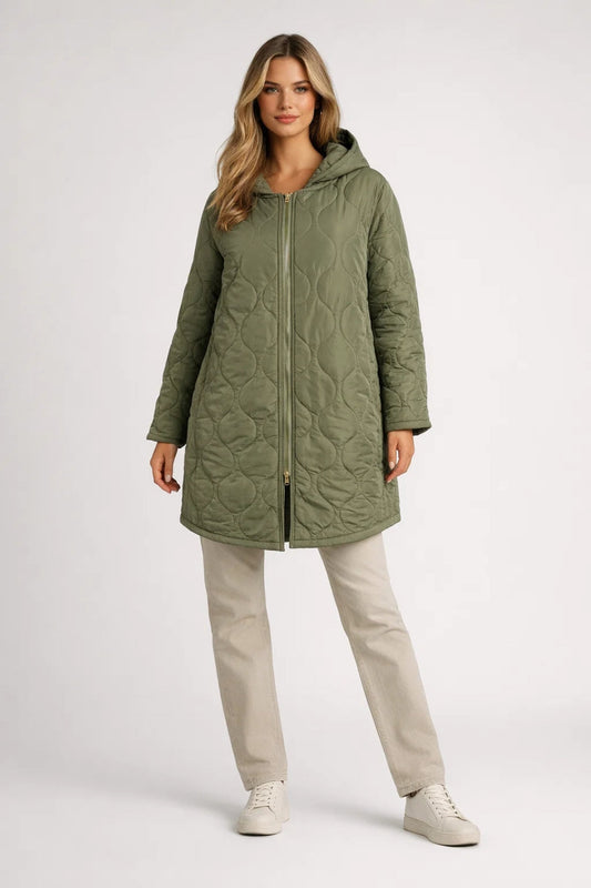 Image of Nancy | Women's Hooded Quilted Coat