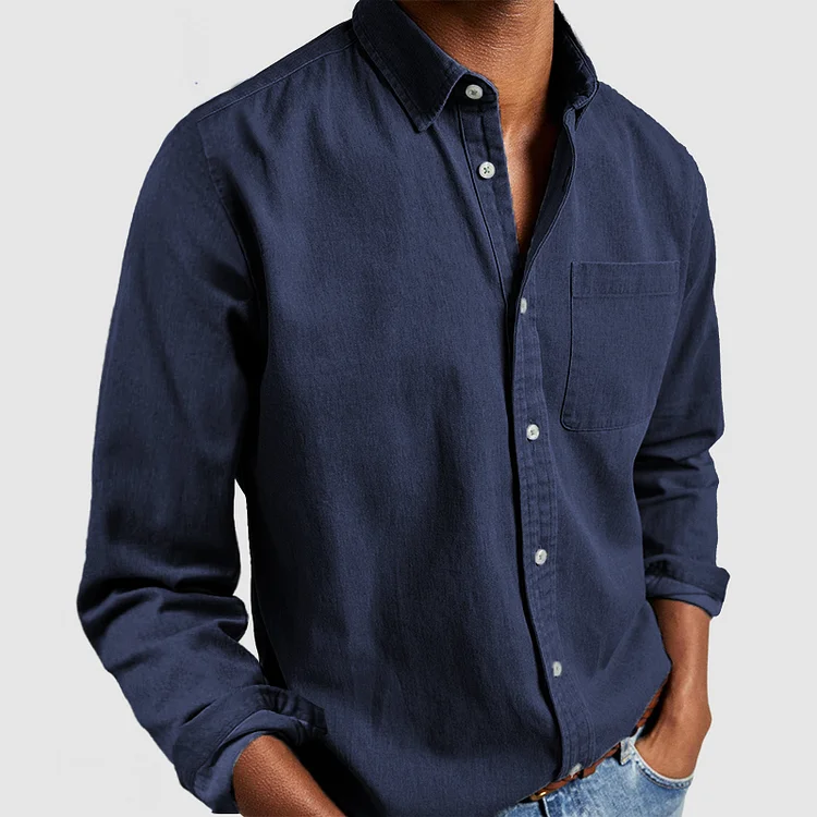 Image of Nate | Men's Long Sleeve Button-Down Casual Shirt