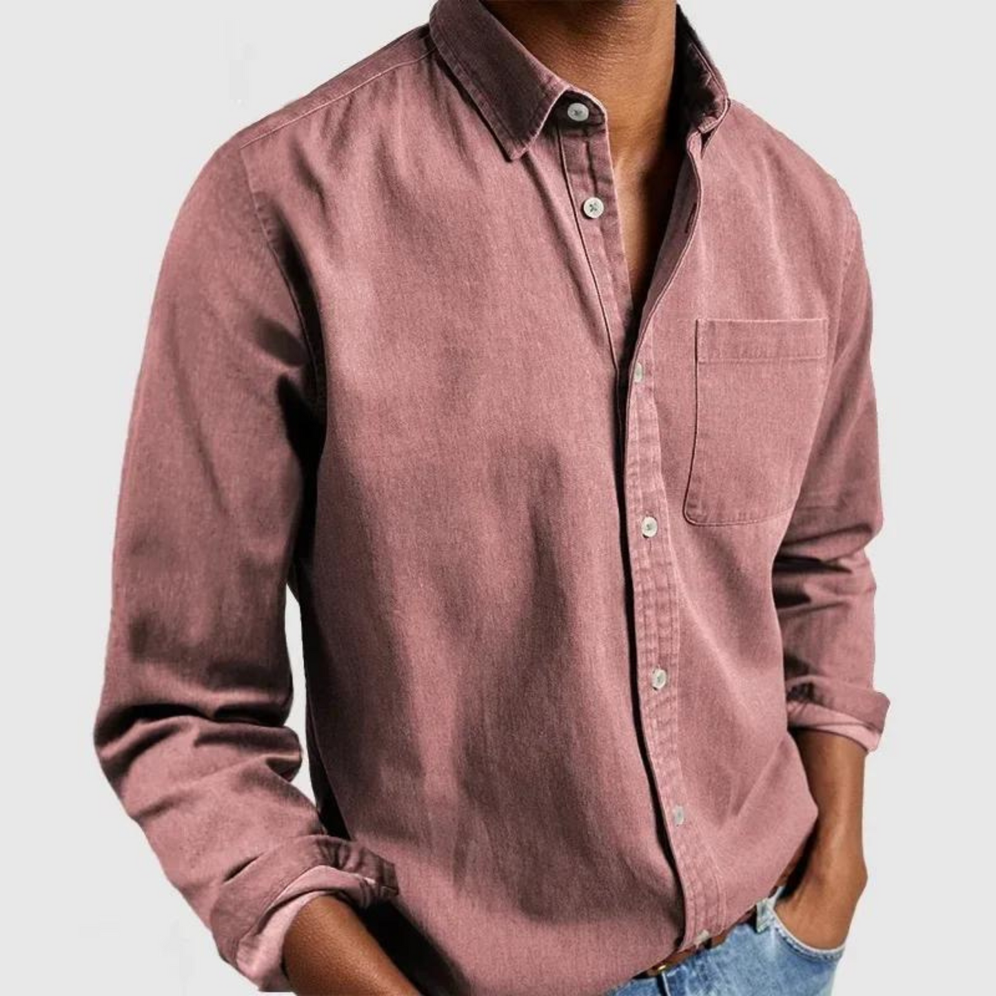 Image of Nate | Men's Long Sleeve Button-Down Casual Shirt