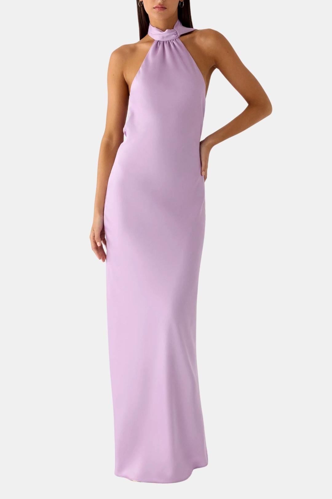 Image of Nina | Women's Sleeveless Halter Maxi Dress
