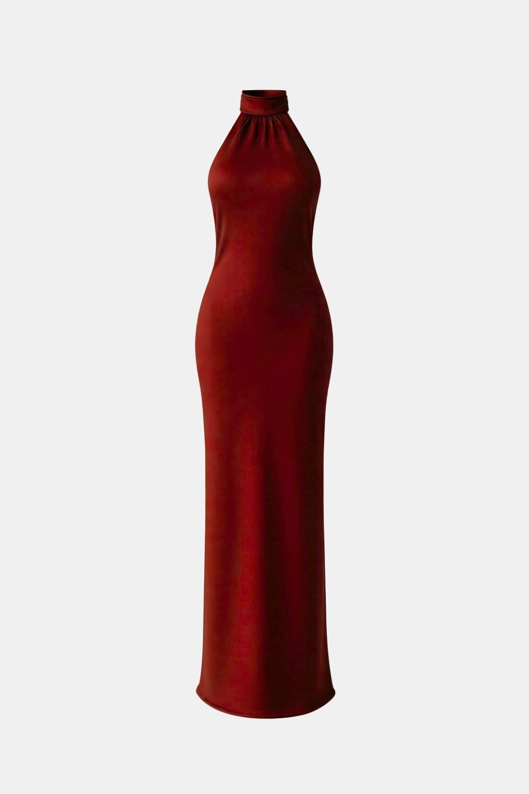 Image of Nina | Women's Sleeveless Halter Maxi Dress