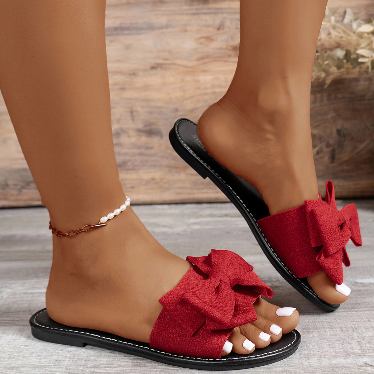 Image of Pamela | Women's Bow Slide Sandals