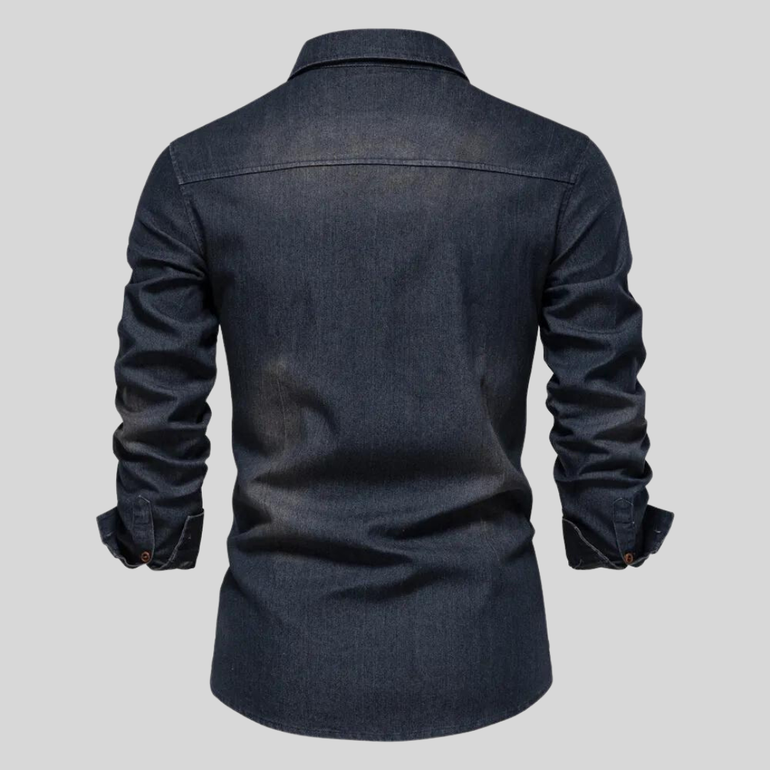 Image of Percy | Men's Long Sleeve Denim Shirt