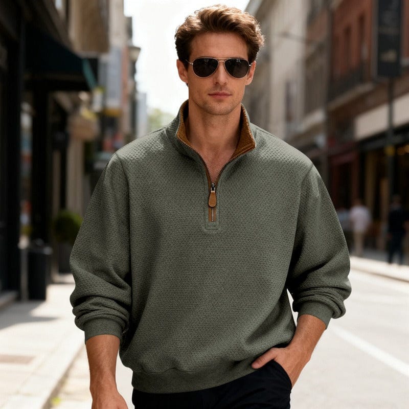 Image of Quincy | Men's Quarter Zip Pullover Sweater