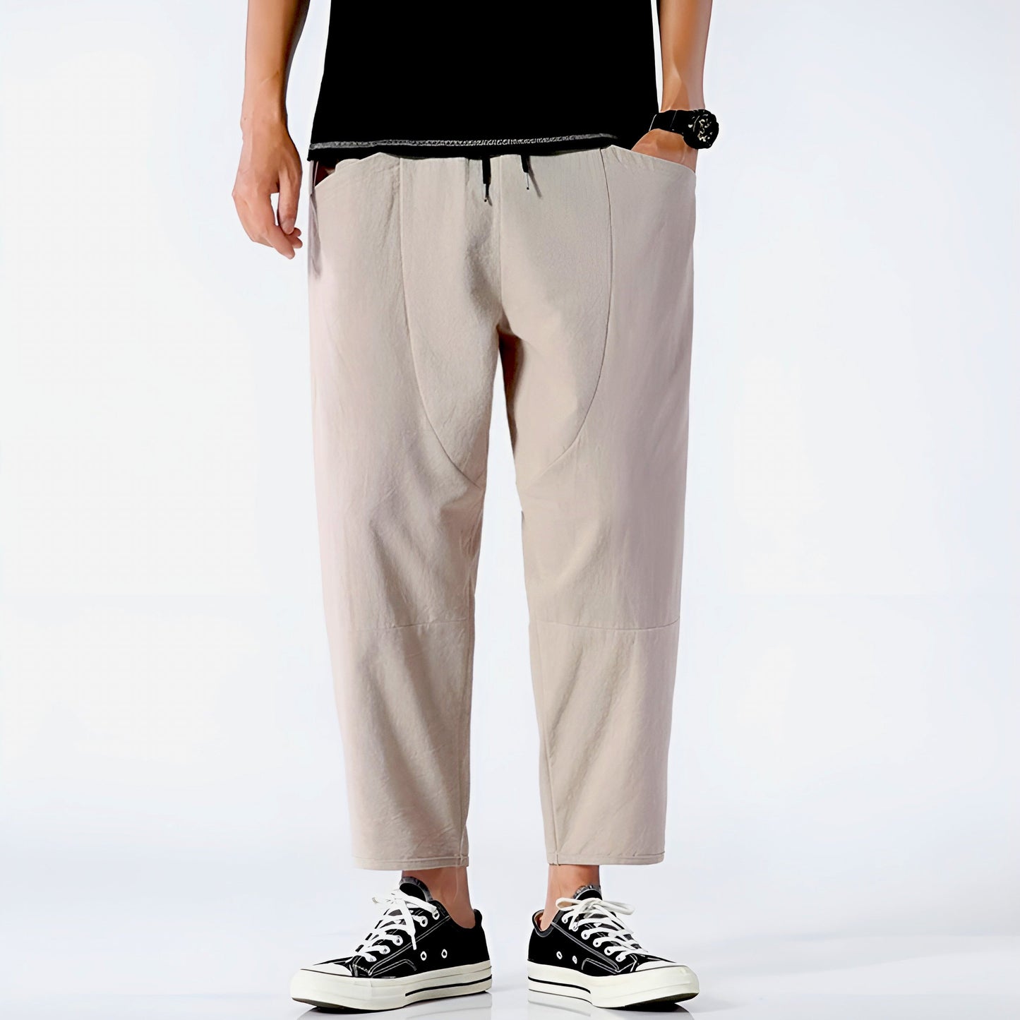 Image of Raphael | Men's Cropped Drawstring Pants