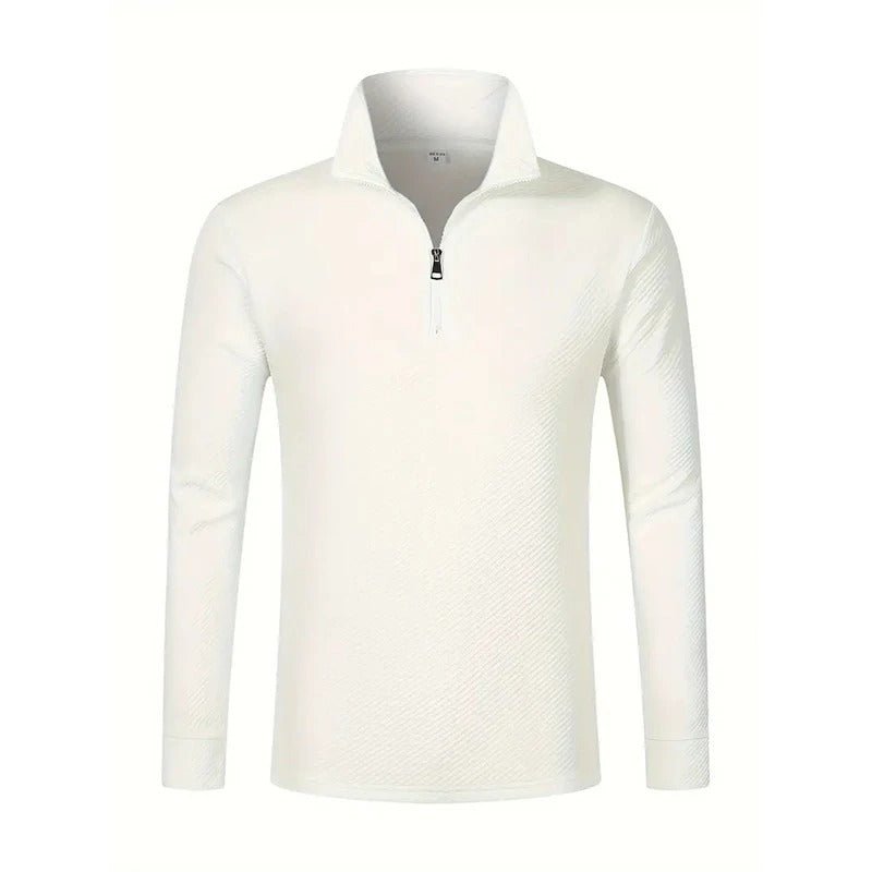 Image of Raphael | Men's Long Sleeve Zip Polo