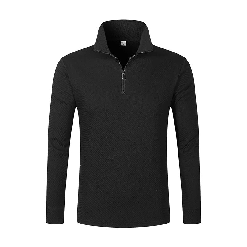 Image of Raphael | Men's Long Sleeve Zip Polo