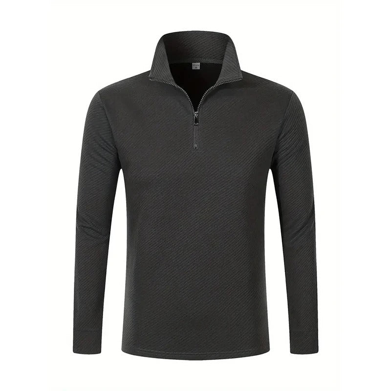 Image of Raphael | Men's Long Sleeve Zip Polo