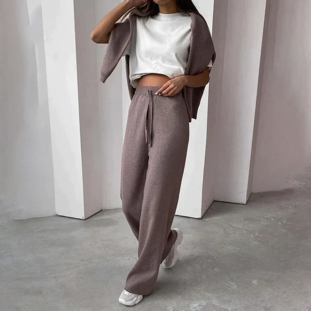 Image of Raven | Women's Turtleneck Relaxed Fit Two-Piece Set