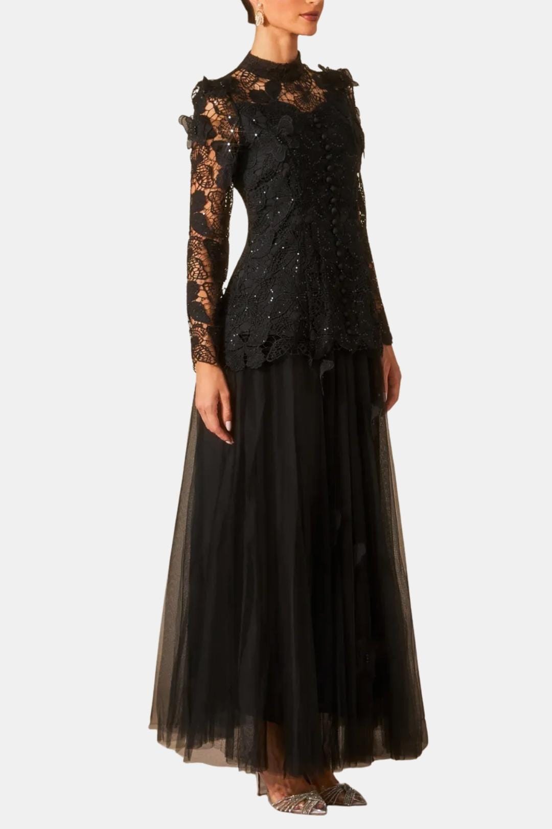 Image of Reba | Women's Long Sleeve Lace Maxi Dress