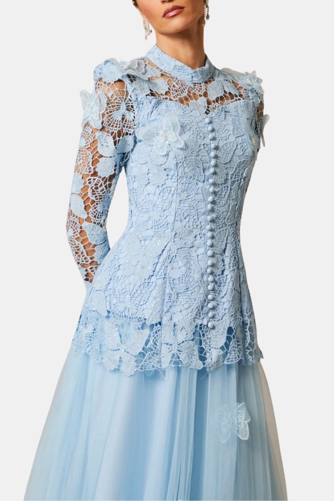 Image of Reba | Women's Long Sleeve Lace Maxi Dress