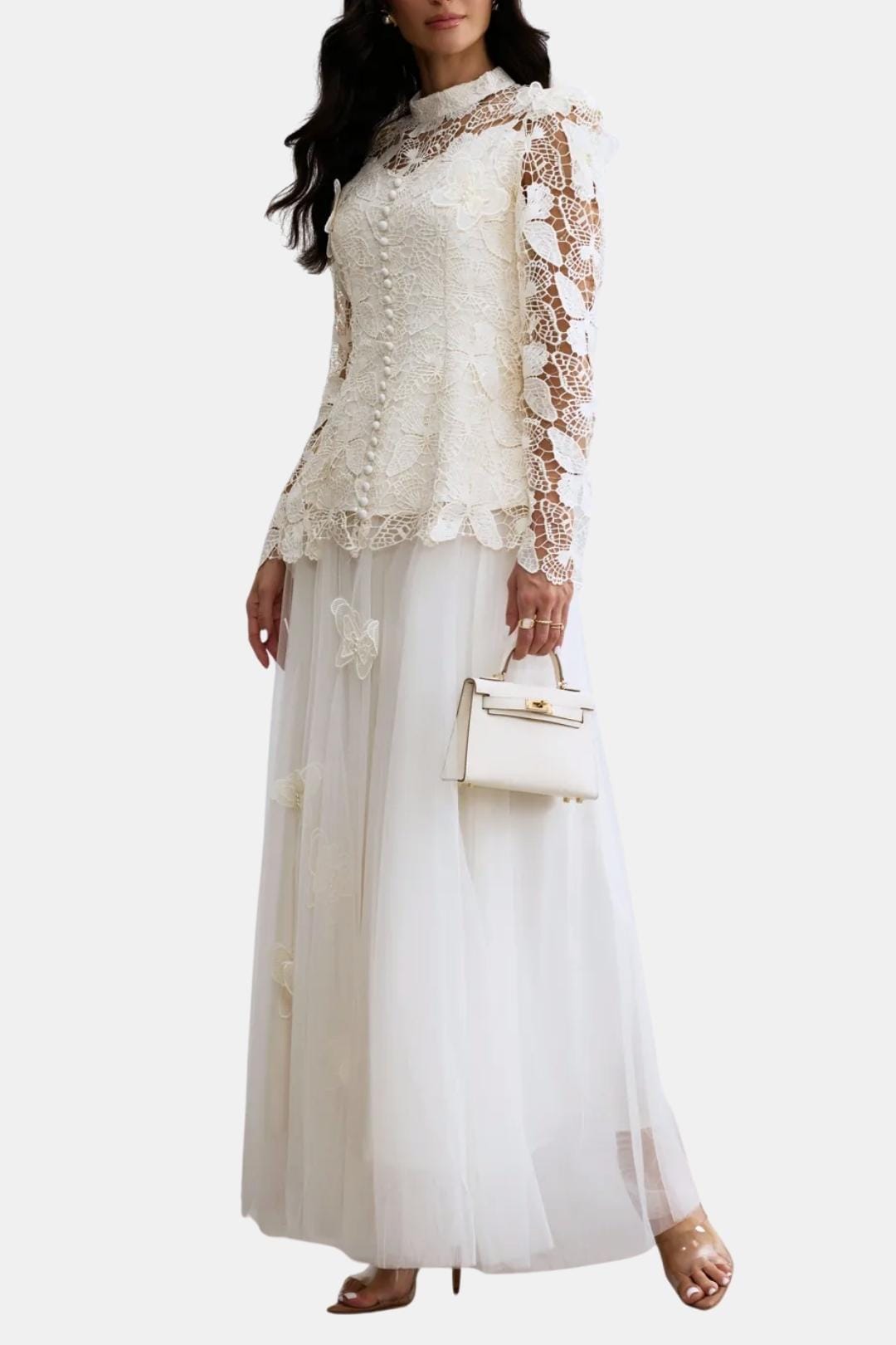 Image of Reba | Women's Long Sleeve Lace Maxi Dress