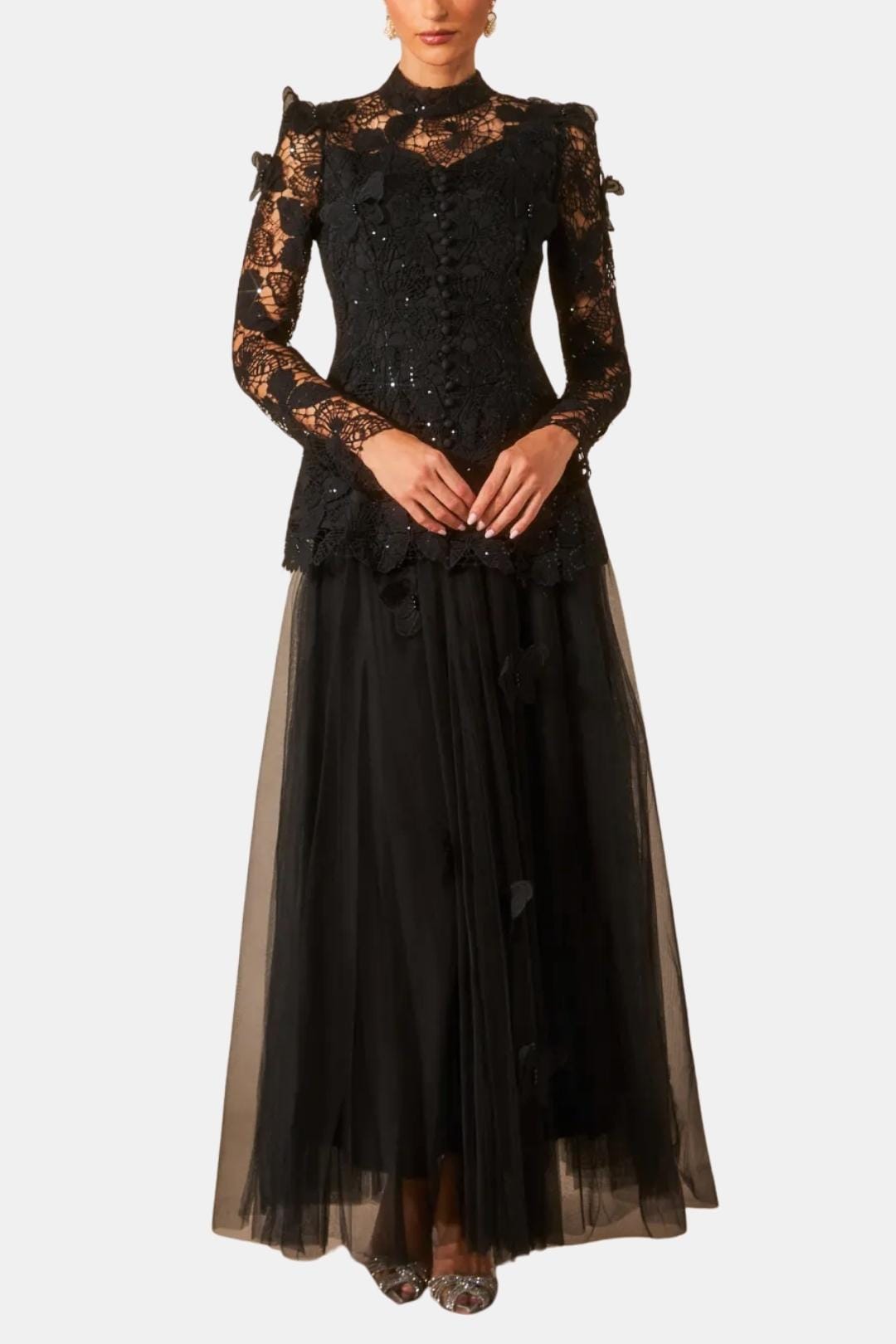 Image of Reba | Women's Long Sleeve Lace Maxi Dress