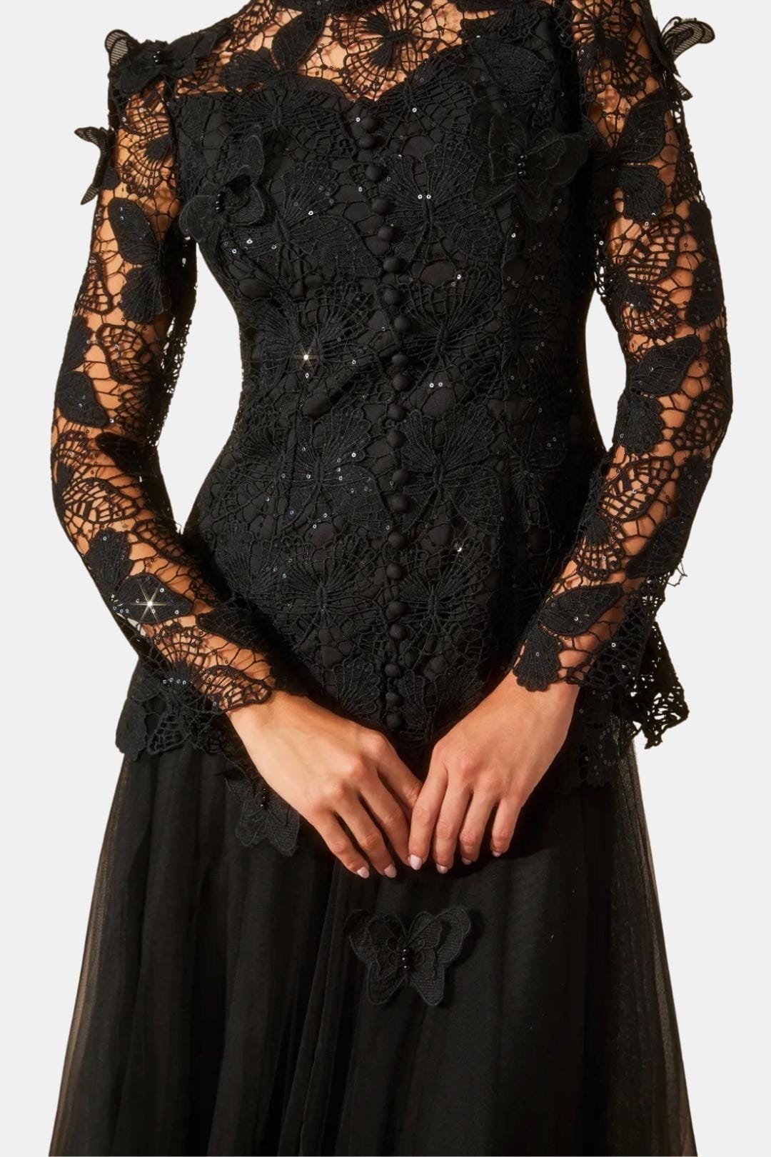 Image of Reba | Women's Long Sleeve Lace Maxi Dress