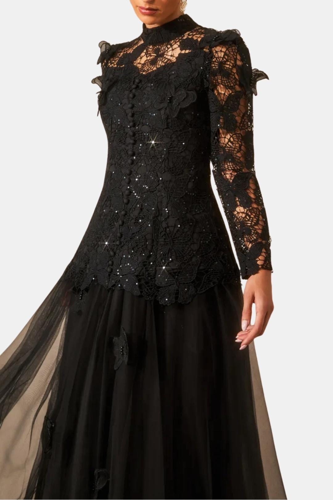 Image of Reba | Women's Long Sleeve Lace Maxi Dress