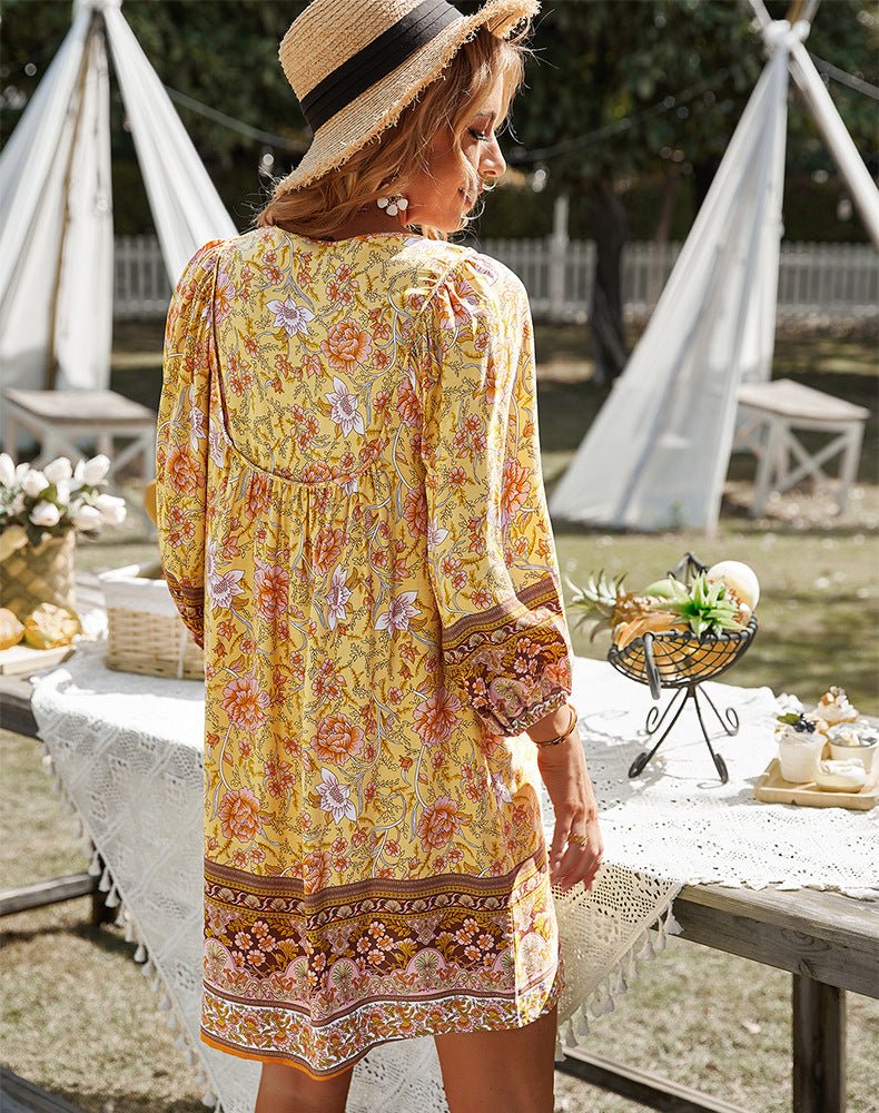 Image of Rebecca | Women's V-Neck Mini Dress