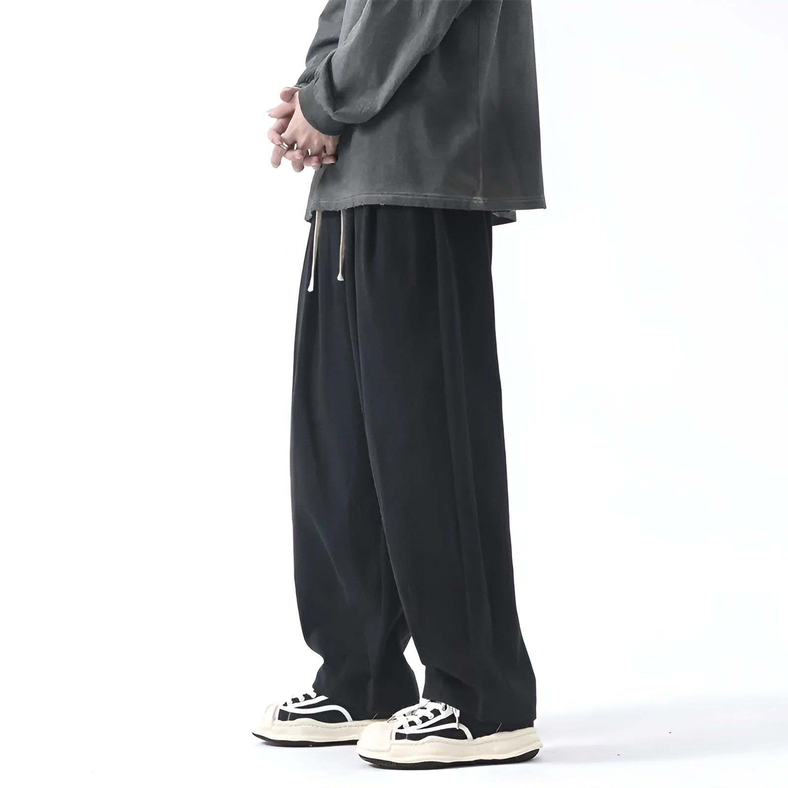 Image of Rhys | Men's Wide Leg Drawstring Casual Pants