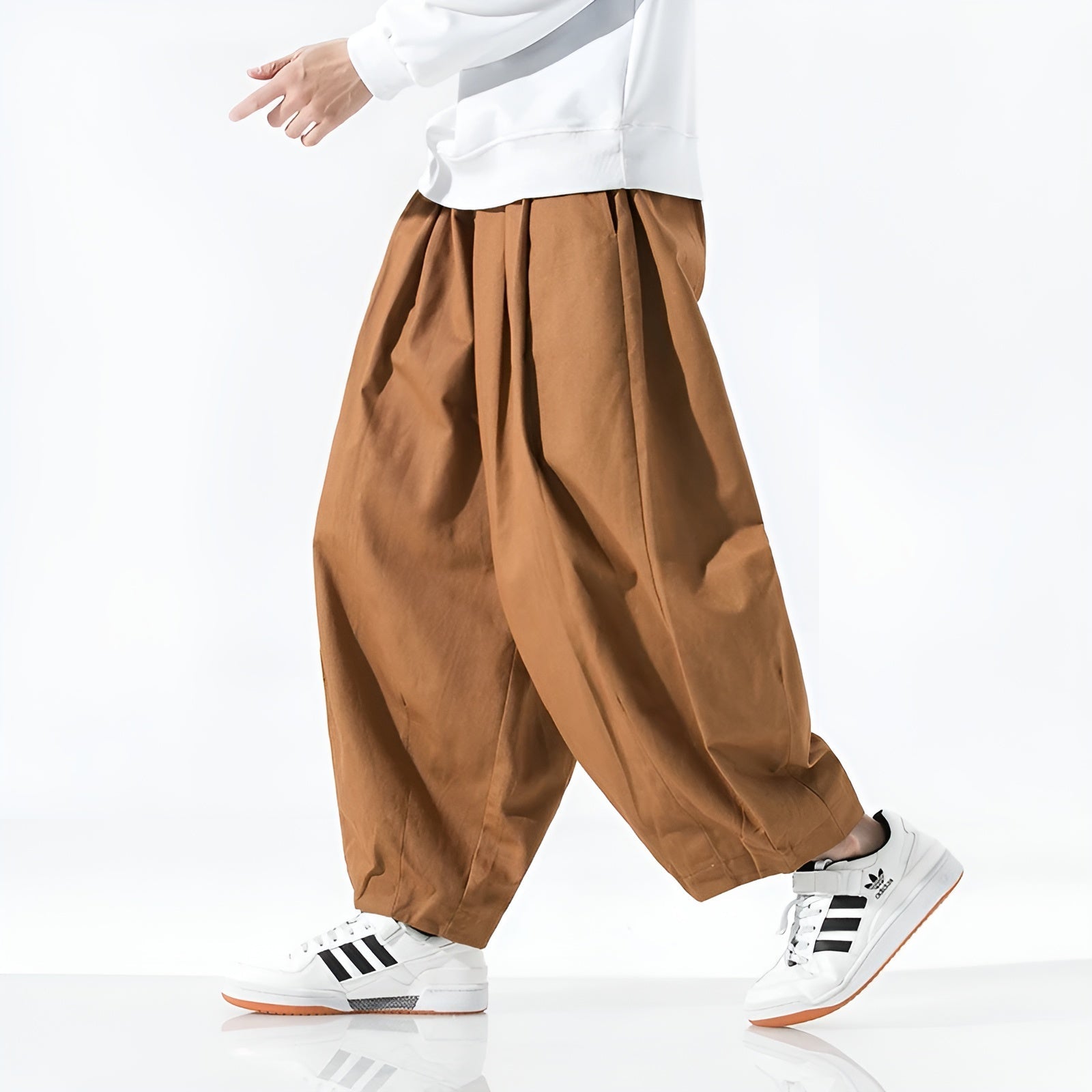 Image of Rhys | Men's Wide Leg Drawstring Casual Pants