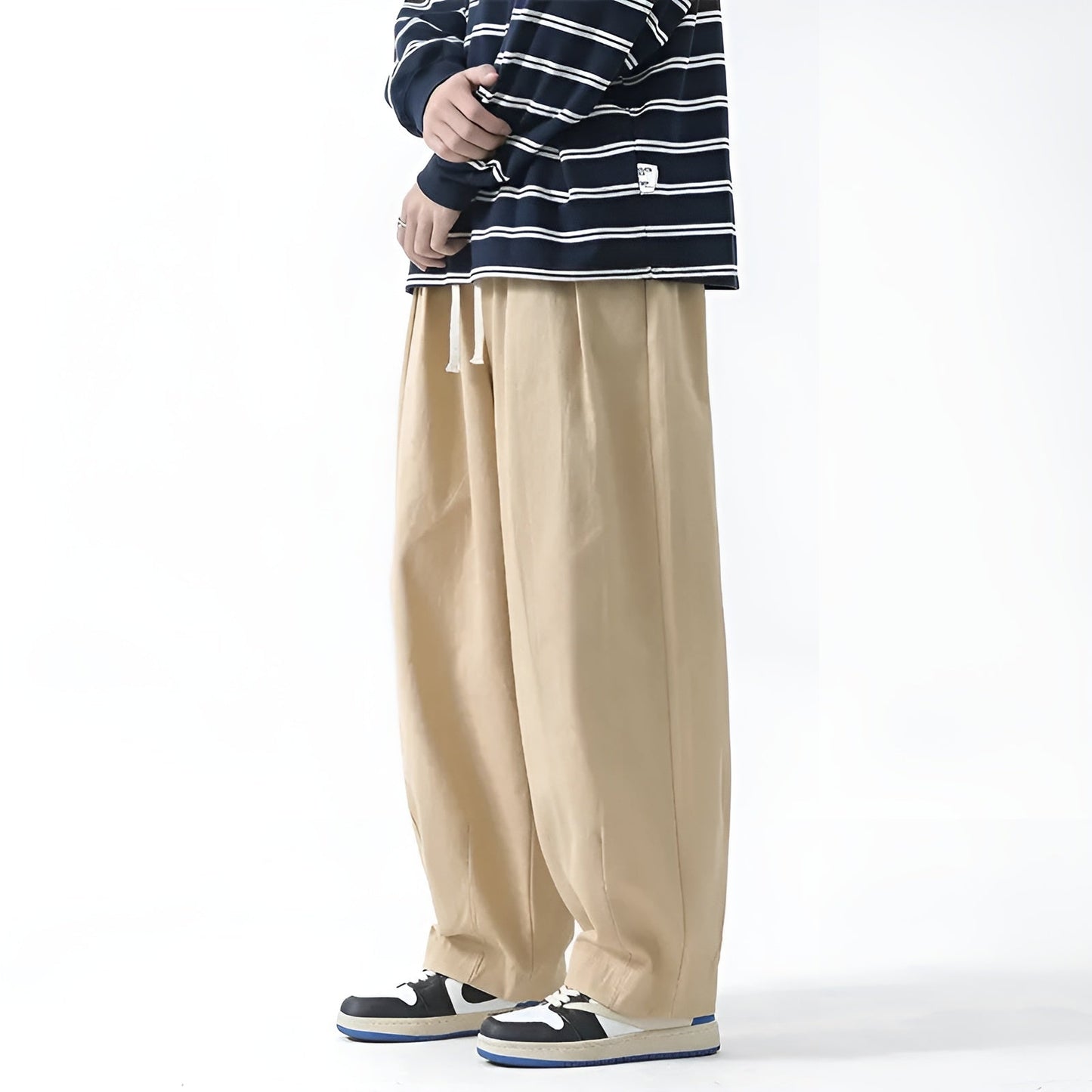 Image of Rhys | Men's Wide Leg Drawstring Casual Pants