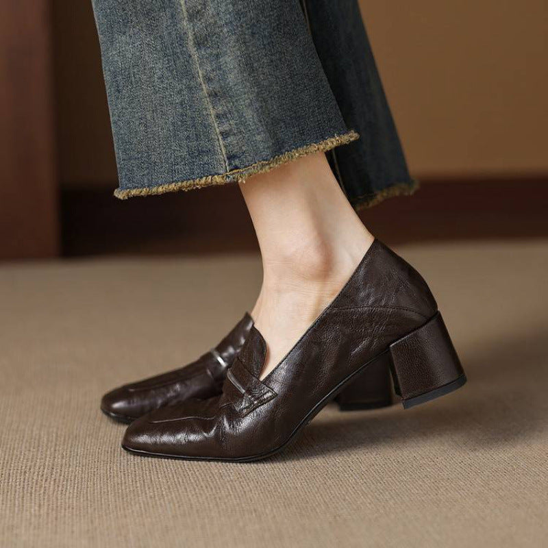 Image of Rita | Women's Heeled Slip-On Loafers