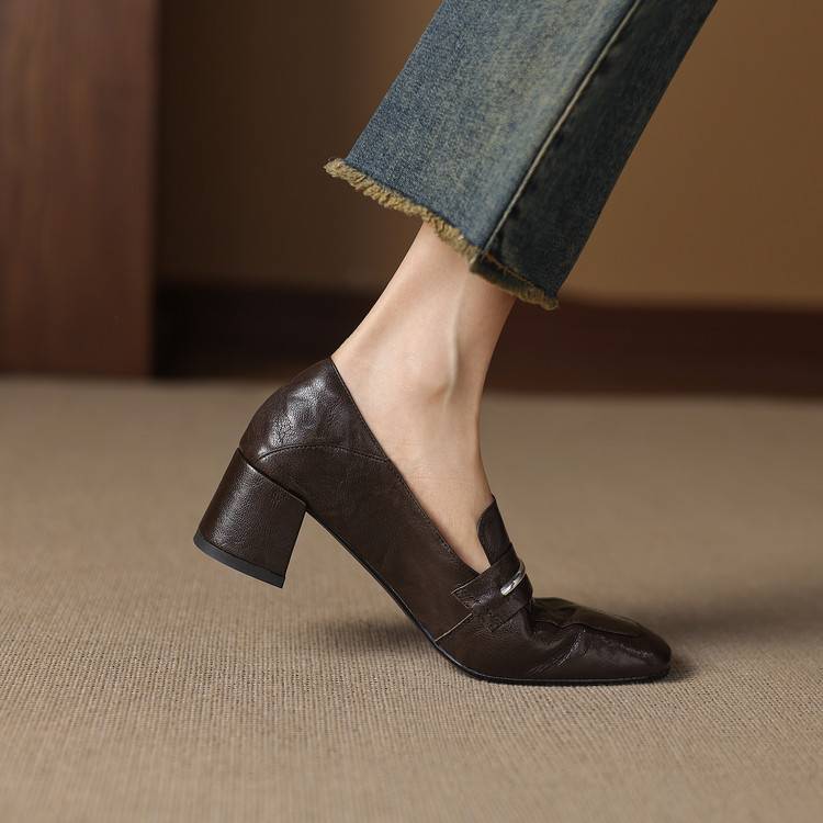 Image of Rita | Women's Heeled Slip-On Loafers