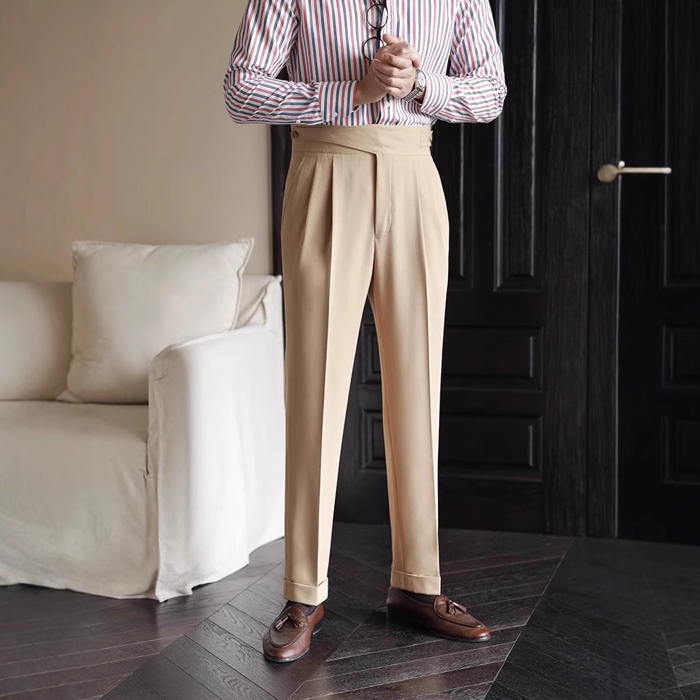 Image of Robin | Men's High-Waisted Pleated Dress Pants