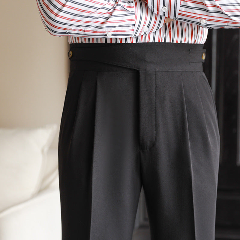Image of Robin | Men's High-Waisted Pleated Dress Pants