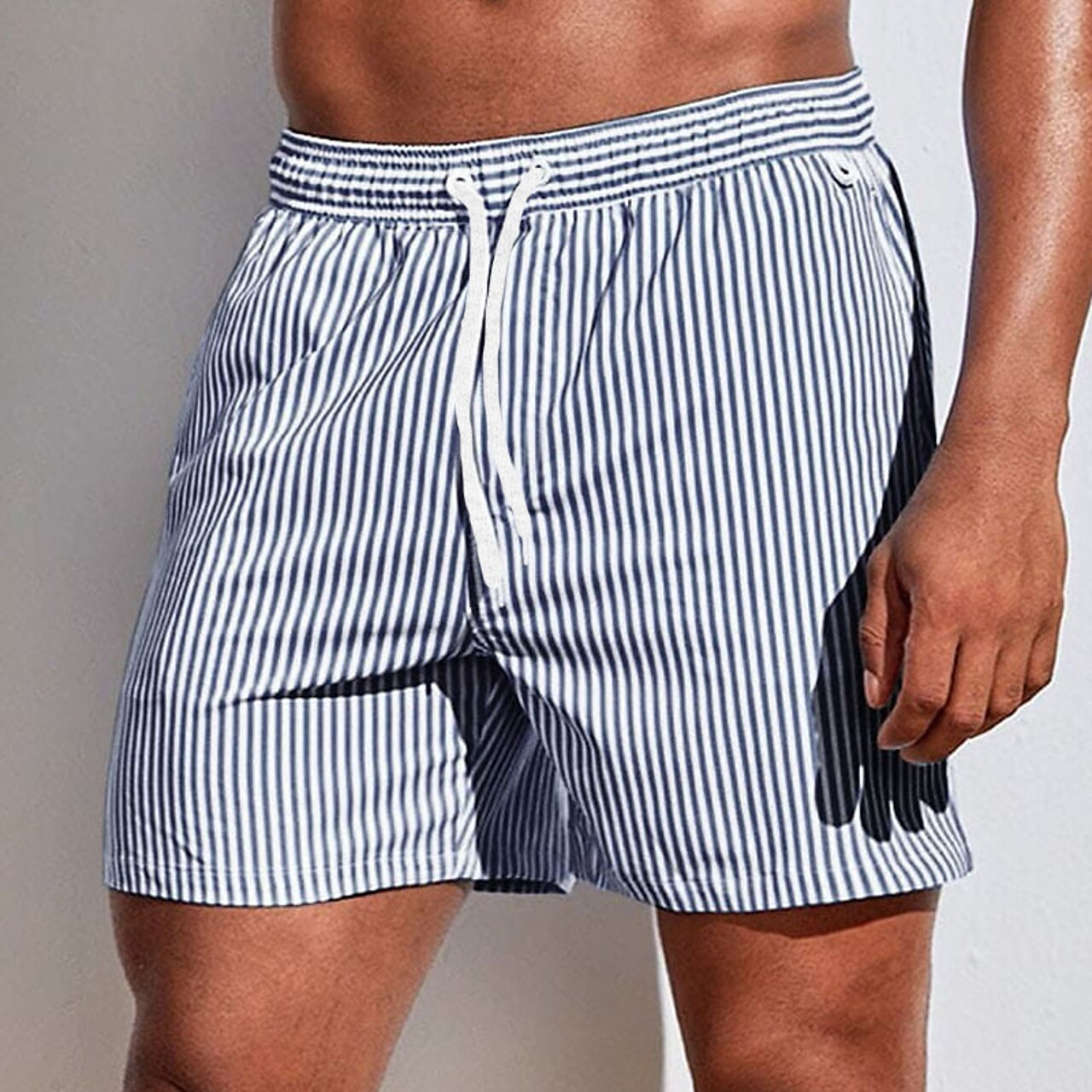 Image of Roger | Men's Striped Swim Shorts