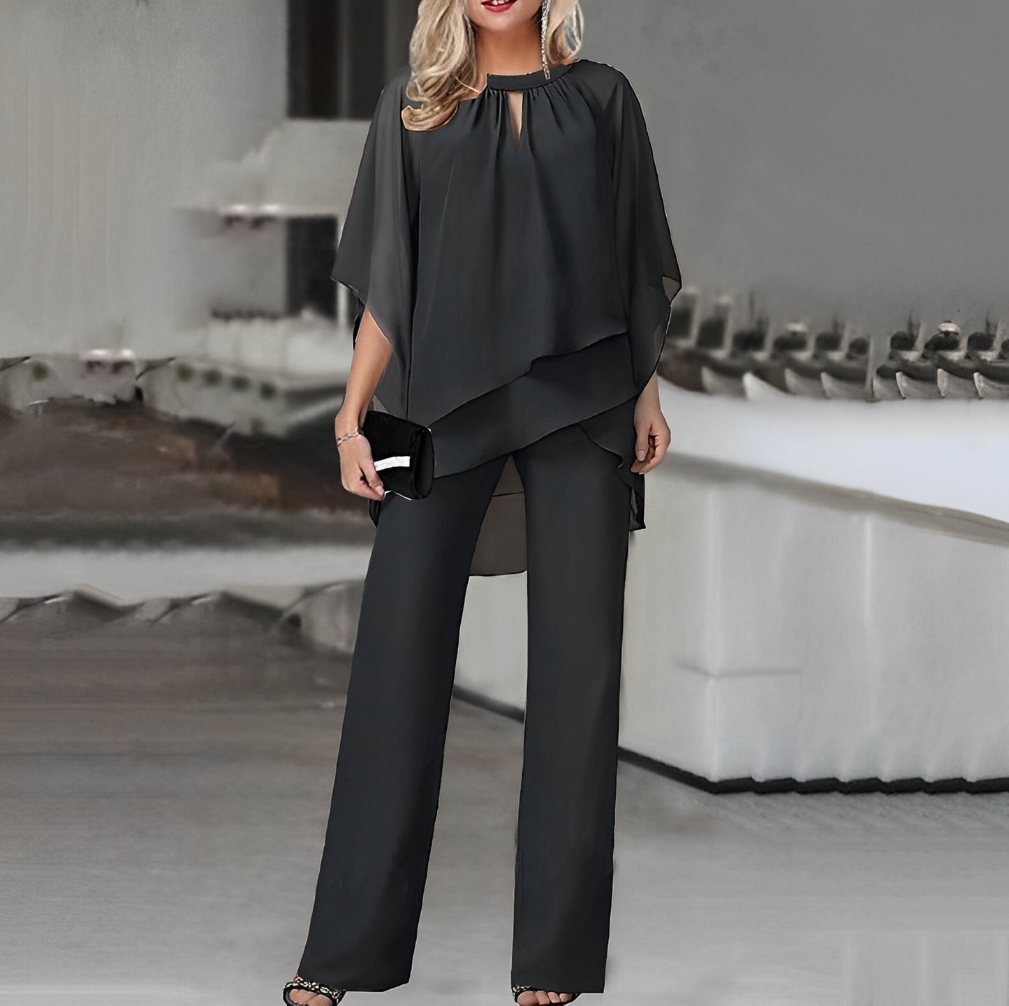Image of Roxanne | Women's Wide Leg Pants Set