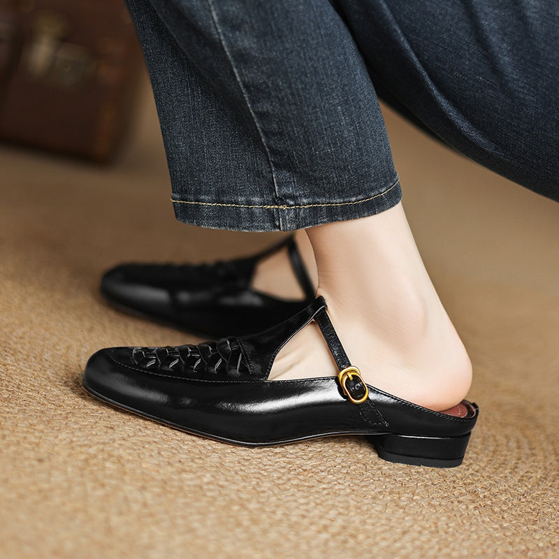 Image of Ruth | Women's T-Strap Slip-On Mules