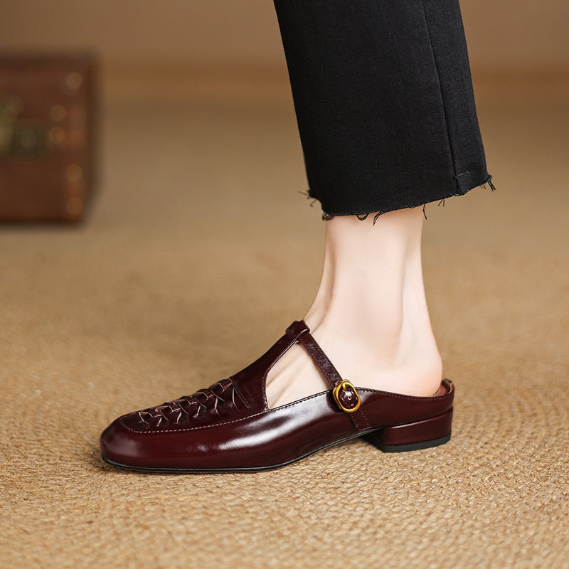 Image of Ruth | Women's T-Strap Slip-On Mules