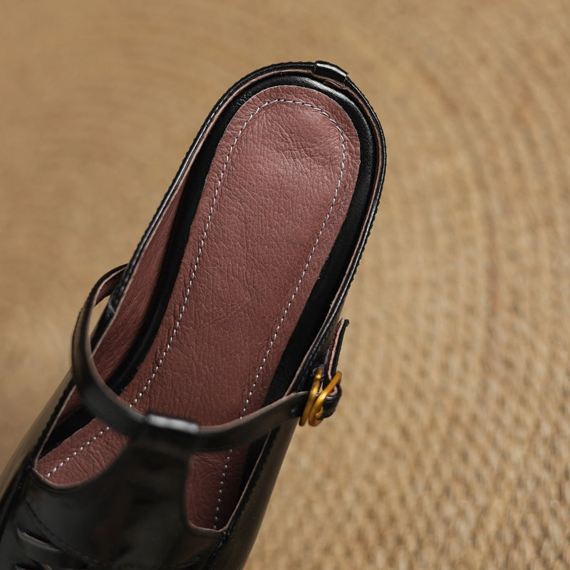 Image of Ruth | Women's T-Strap Slip-On Mules