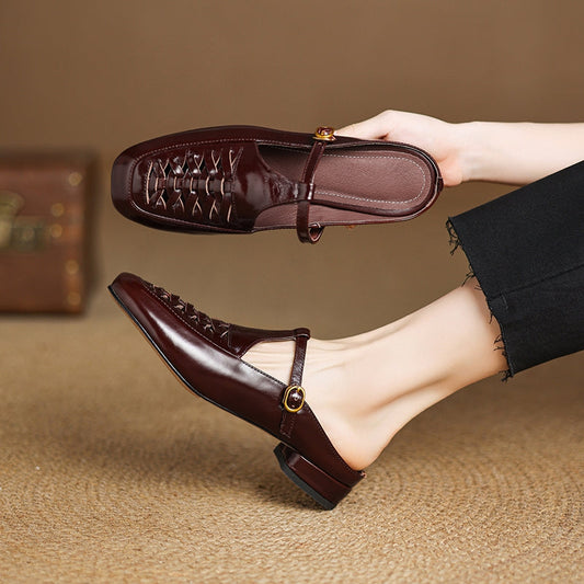 Image of Ruth | Women's T-Strap Slip-On Mules